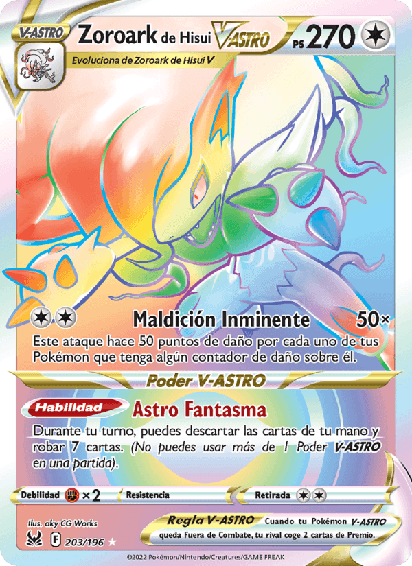 Zoroark de Hisui V-ASTRO, card 203 from Origen Perdido
