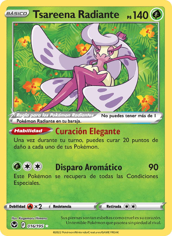 Tsareena Radiante, carta 016 di Tempestad Plateada
