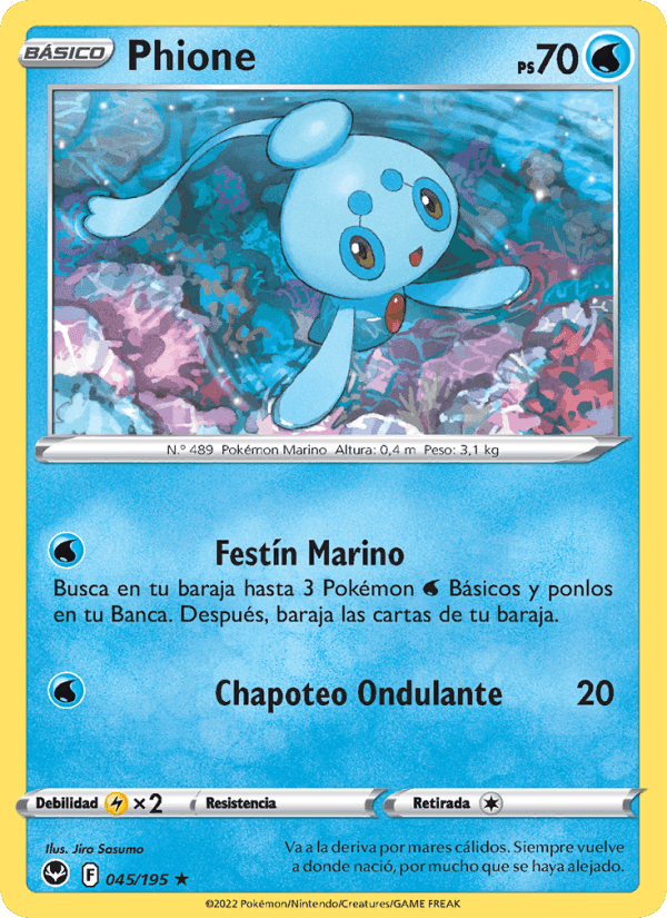 Phione, carta 045 de Tempestad Plateada