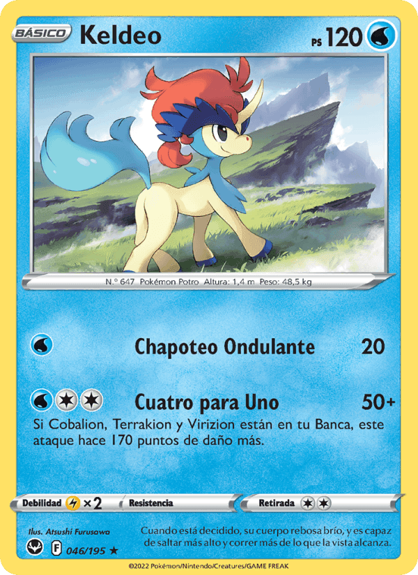 Keldeo, carta 046 de Tempestad Plateada