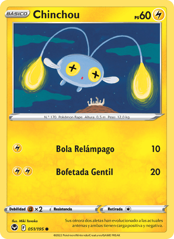 Chinchou, carta 051 de Tempestad Plateada