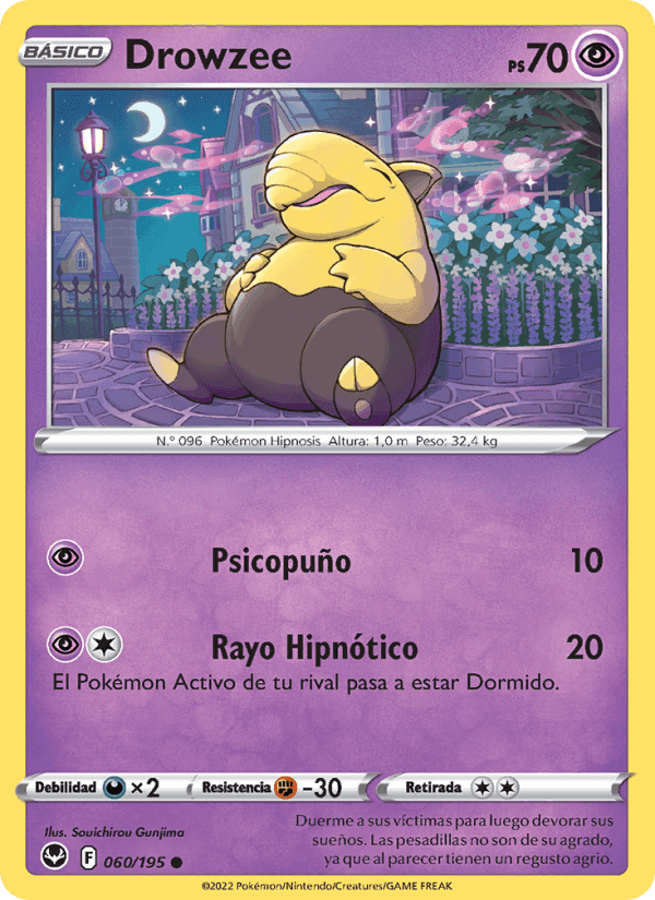 Drowzee, carta 060 de Tempestad Plateada
