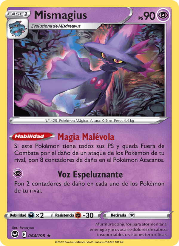 Mismagius, card 064 from Tempestad Plateada
