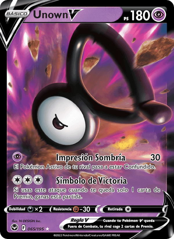 Unown V, carta 065 de Tempestad Plateada