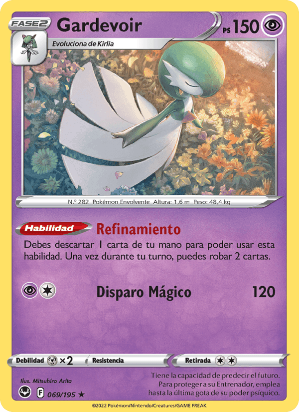 Gardevoir, card 069 from Tempestad Plateada