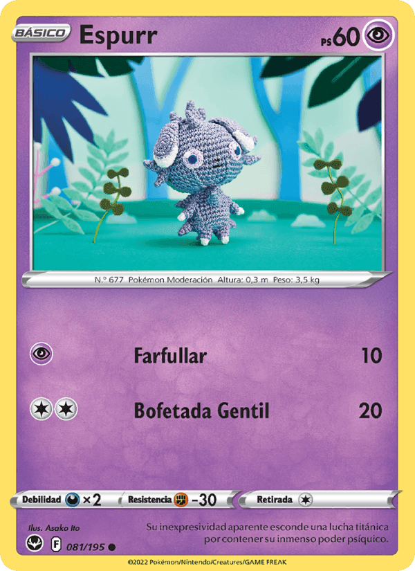 Espurr, card 081 from Tempestad Plateada