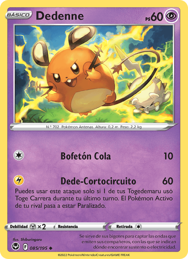 Dedenne, card 085 from Tempestad Plateada
