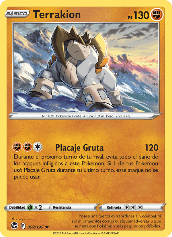 Terrakion, carta 097 de Tempestad Plateada