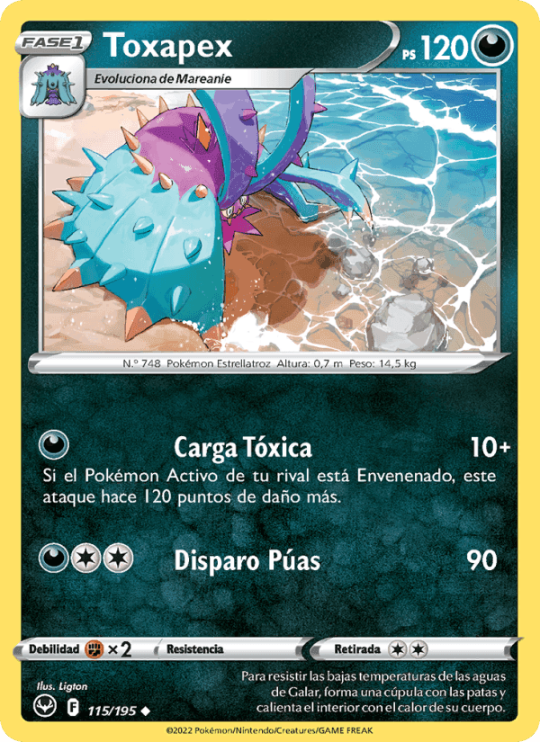 Toxapex, carta 115 de Tempestad Plateada