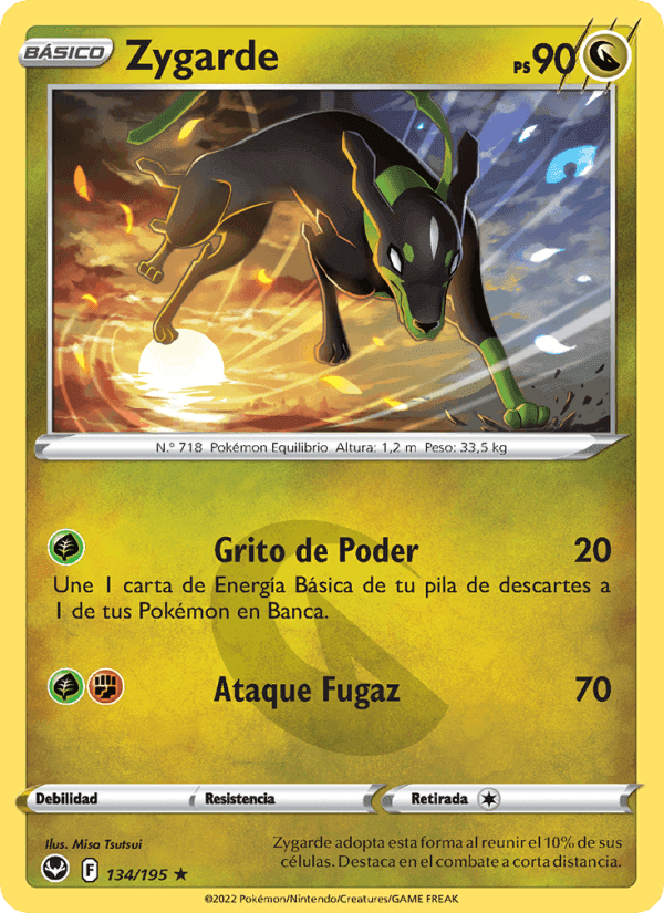 Zygarde, carta 134 de Tempestad Plateada