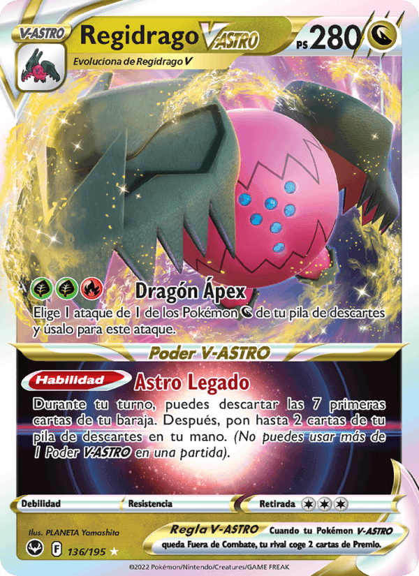 Regidrago V-ASTRO, carta 136 de Tempestad Plateada