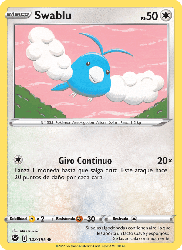 Swablu, carta 142 de Tempestad Plateada