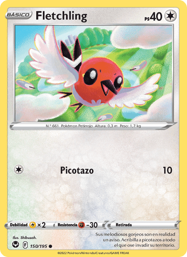 Fletchling, carta 150 de Tempestad Plateada