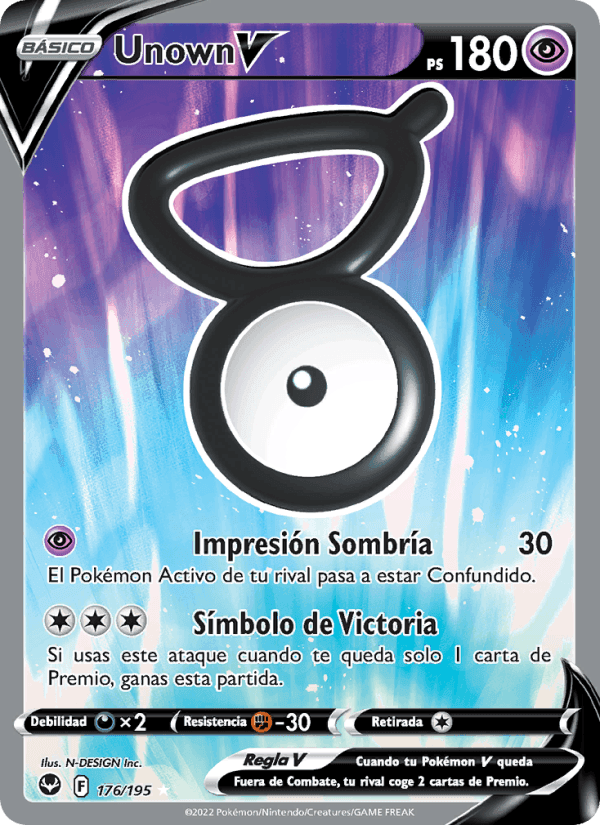 Unown V, carta 176 de Tempestad Plateada