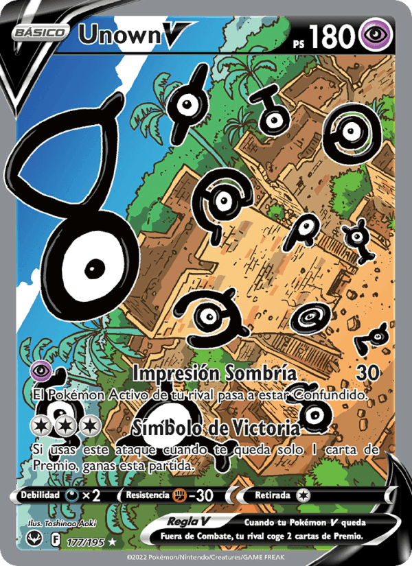 Unown V, carta 177 de Tempestad Plateada