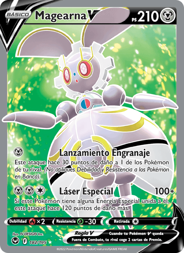 Magearna V, card 182 from Tempestad Plateada