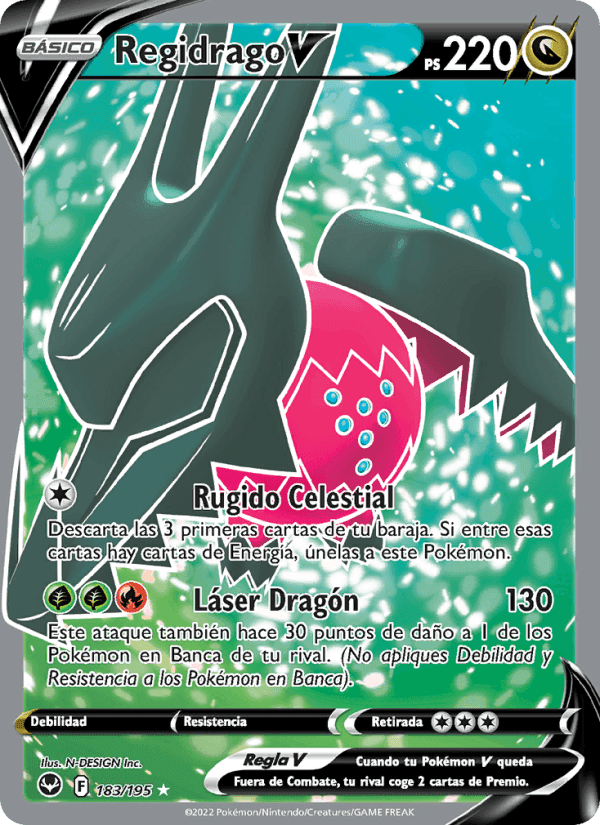 Regidrago V, card 183 from Tempestad Plateada