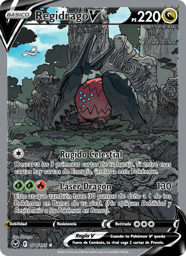 Regidrago V, card 184 from Tempestad Plateada