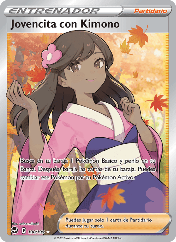 Jovencita con Kimono, card 190 from Tempestad Plateada