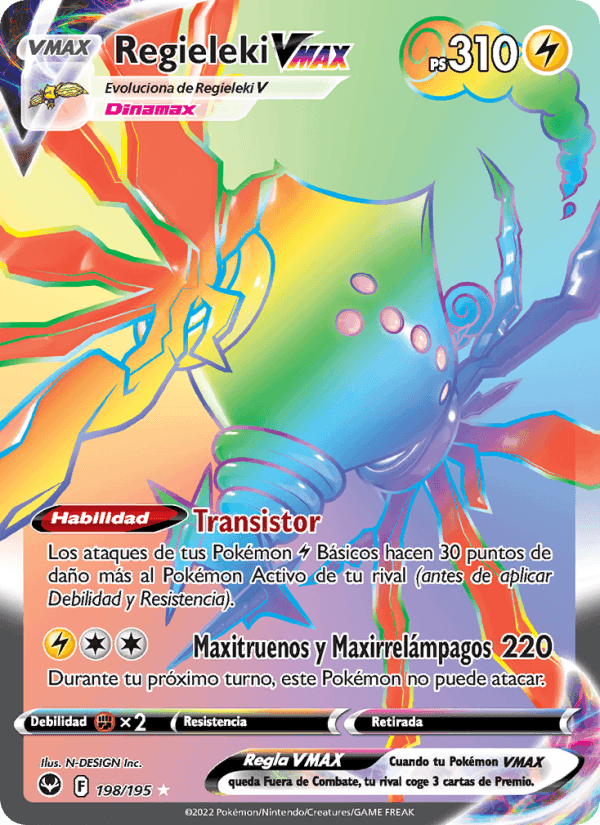 Regieleki VMAX, carta 198 de Tempestad Plateada