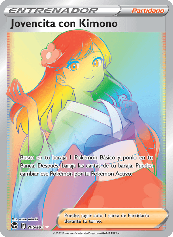 Jovencita con Kimono, carta 205 de Tempestad Plateada