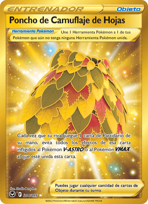 Poncho de Camuflaje de Hojas, card 214 from Tempestad Plateada
