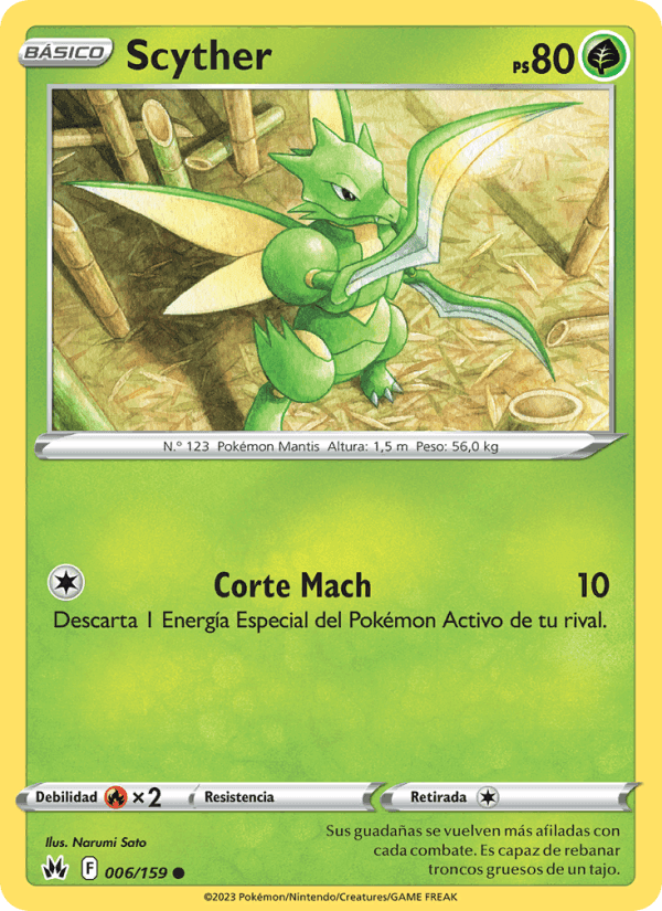 Scyther, carta 006 de Cenit Supremo
