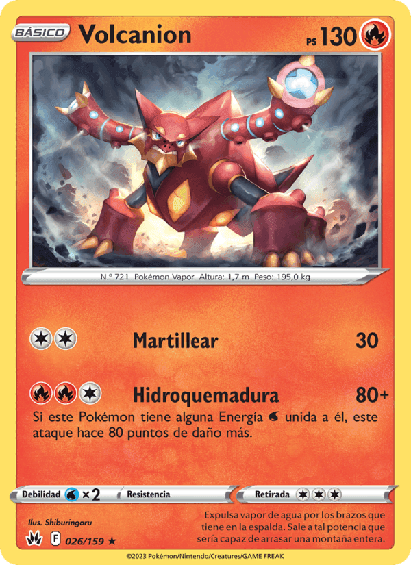 Volcanion, card 026 from Cenit Supremo