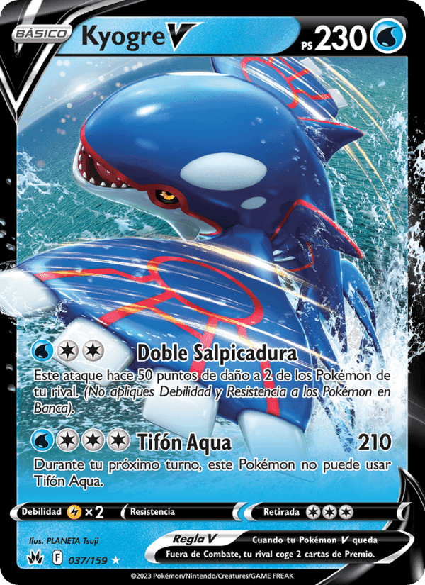 Kyogre V, carta 037 di Cenit Supremo