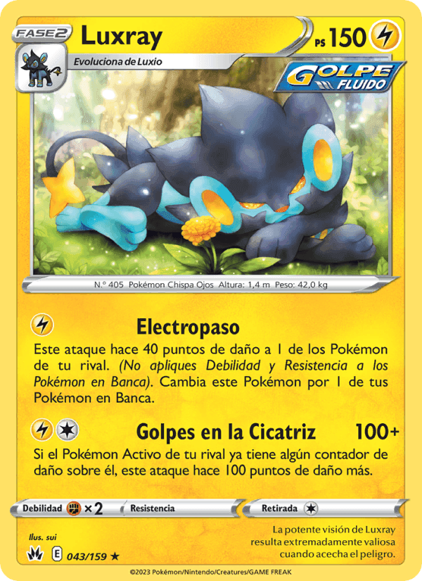 Luxray, card 043 from Cenit Supremo