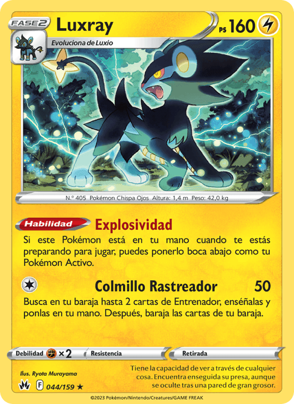 Luxray, carta 044 di Cenit Supremo