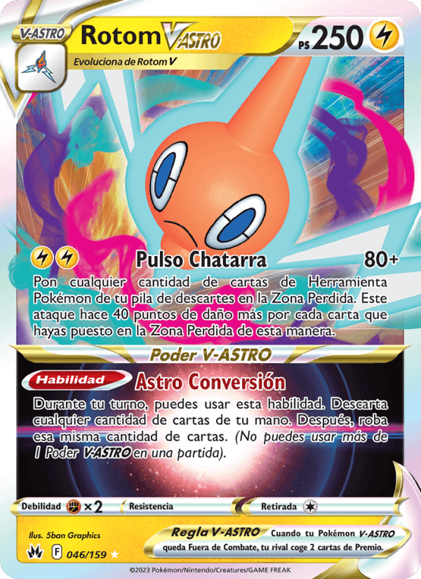 Rotom V-ASTRO, carta 046 de Cenit Supremo
