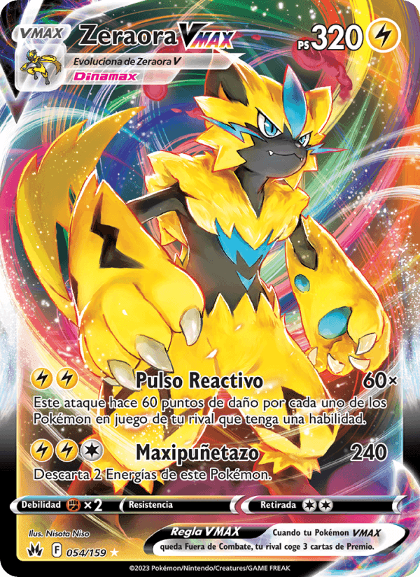 Zeraora VMAX, carta 054 de Cenit Supremo