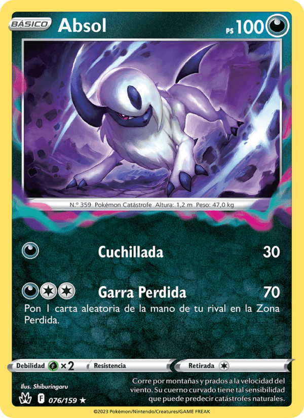 Absol, carta 076 di Cenit Supremo
