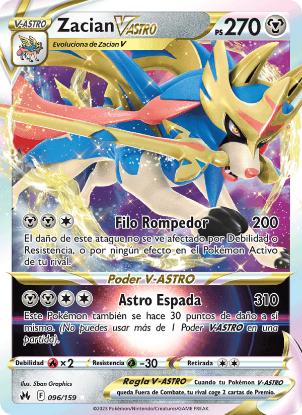 Zacian V-ASTRO, carta 096 de Cenit Supremo