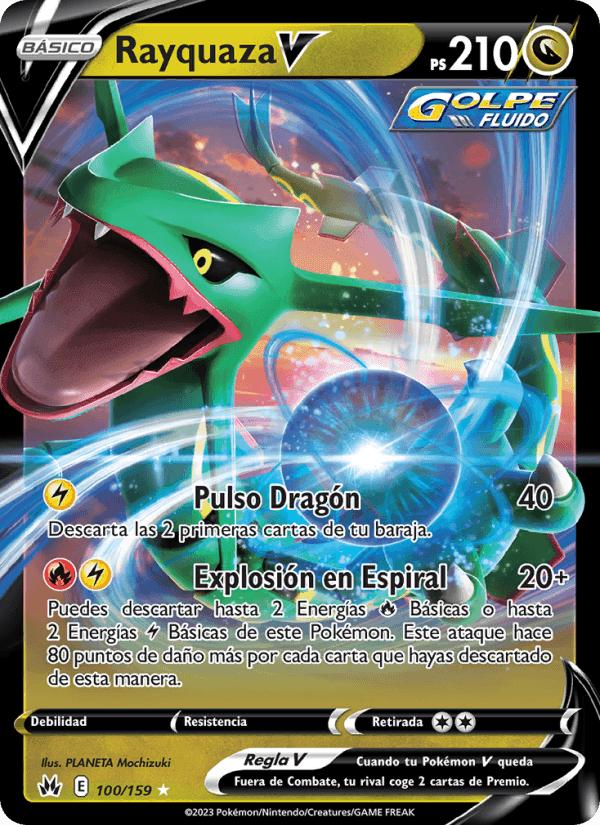 Rayquaza V, carta 100 de Cenit Supremo