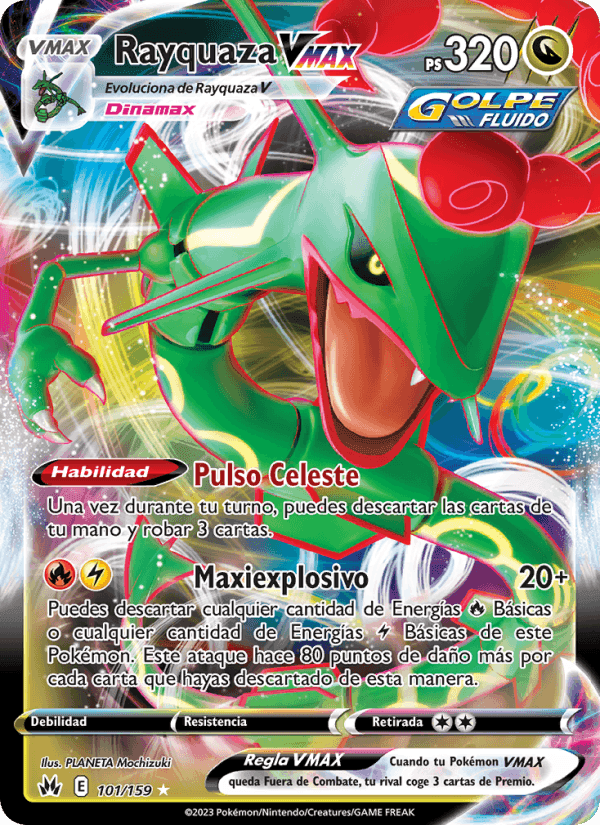 Rayquaza VMAX, carta 101 di Cenit Supremo