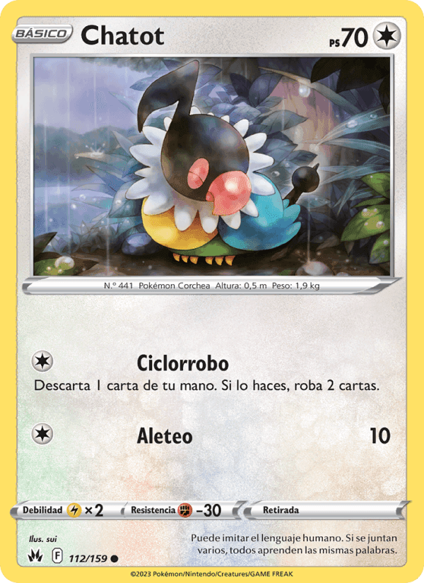 Chatot, carta 112 de Cenit Supremo