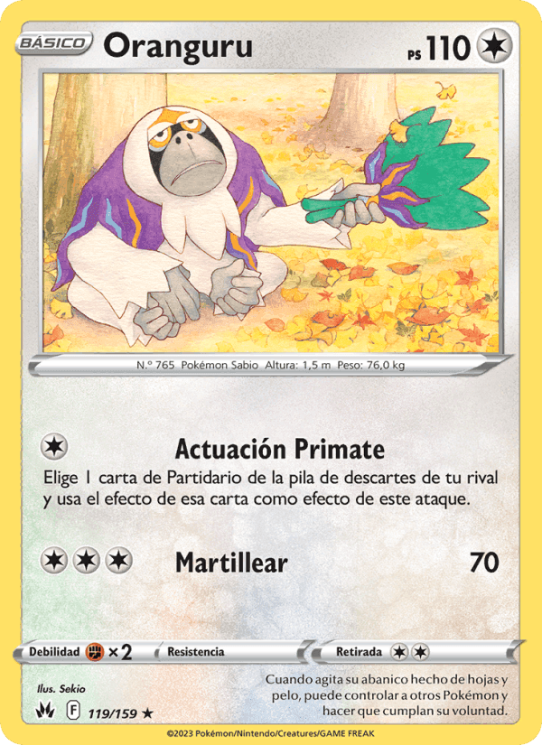 Oranguru, card 119 from Cenit Supremo