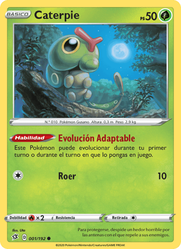 Caterpie, carta 1 de Choque Rebelde