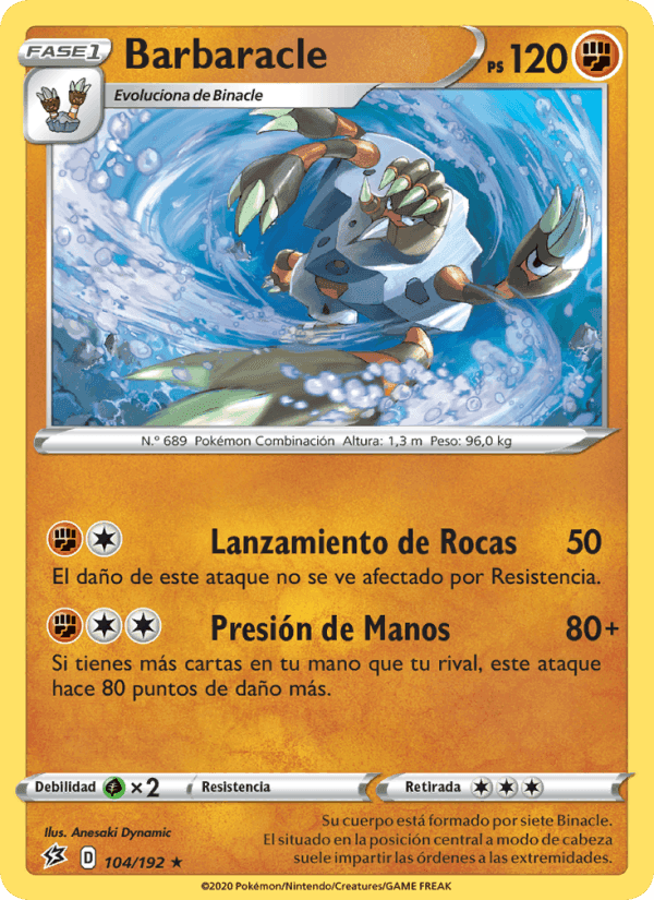 Barbaracle, card 104 from Choque Rebelde