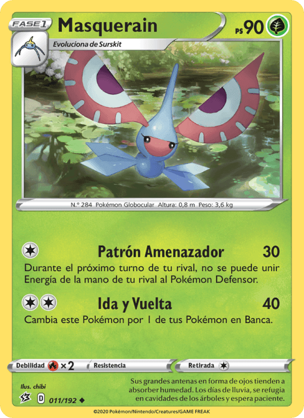 Masquerain, carta 11 de Choque Rebelde