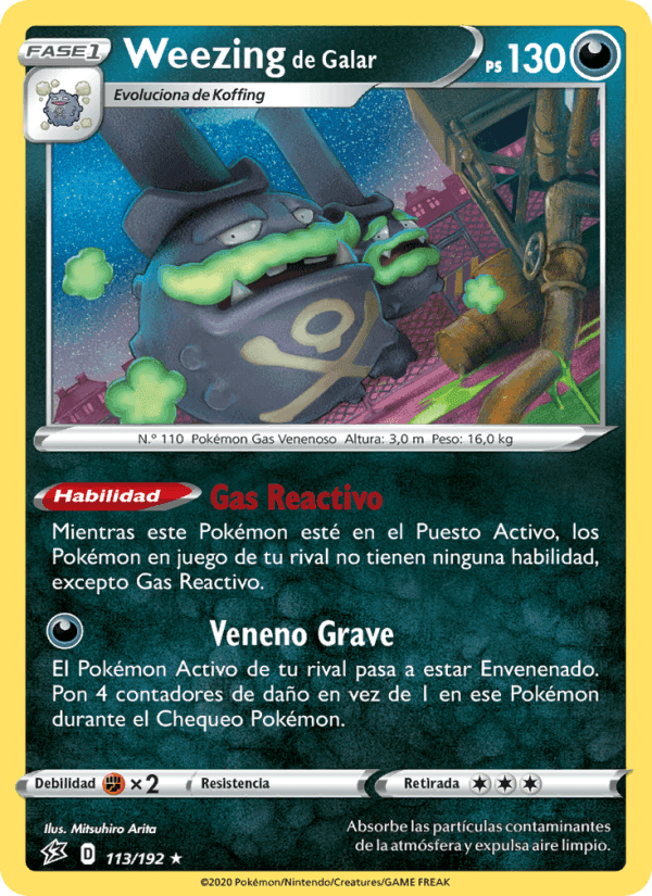Weezing de Galar, carta 113 de Choque Rebelde