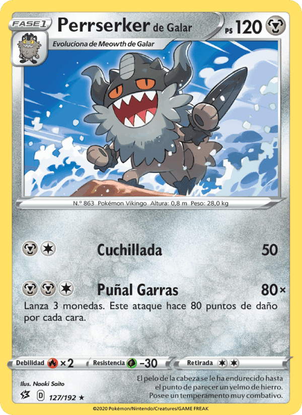 Perrserker de Galar, carta 127 de Choque Rebelde