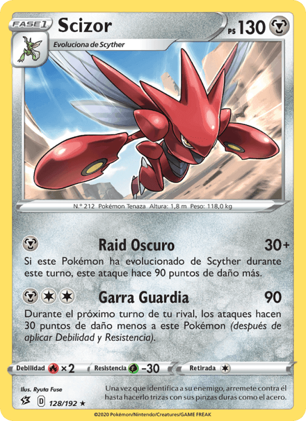 Scizor, card 128 from Choque Rebelde