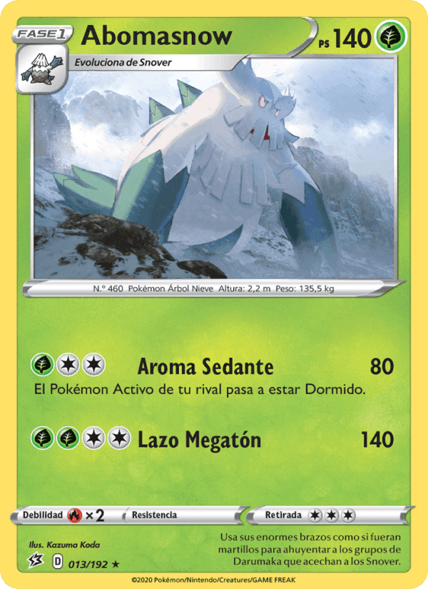 Abomasnow, carta 13 de Choque Rebelde