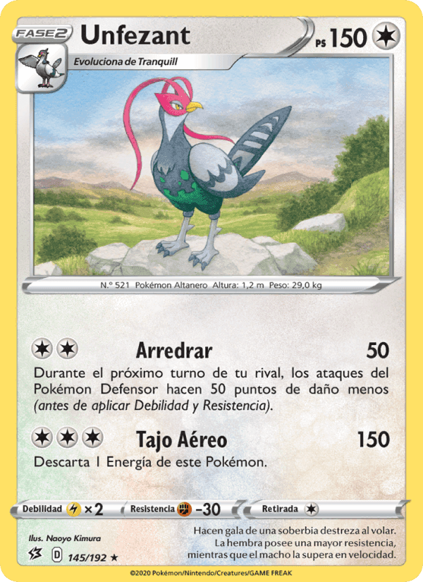 Unfezant, card 145 from Choque Rebelde