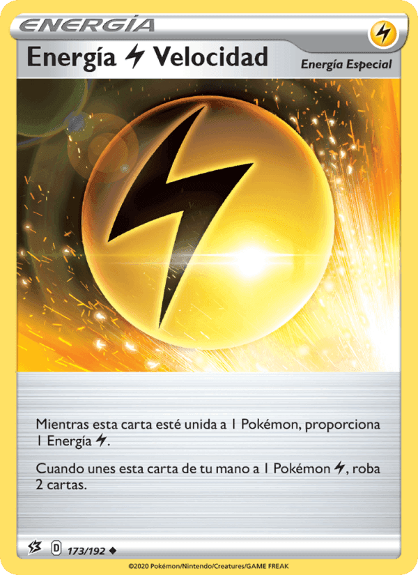 Energía Lightning Velocidad, carta 173 de Choque Rebelde