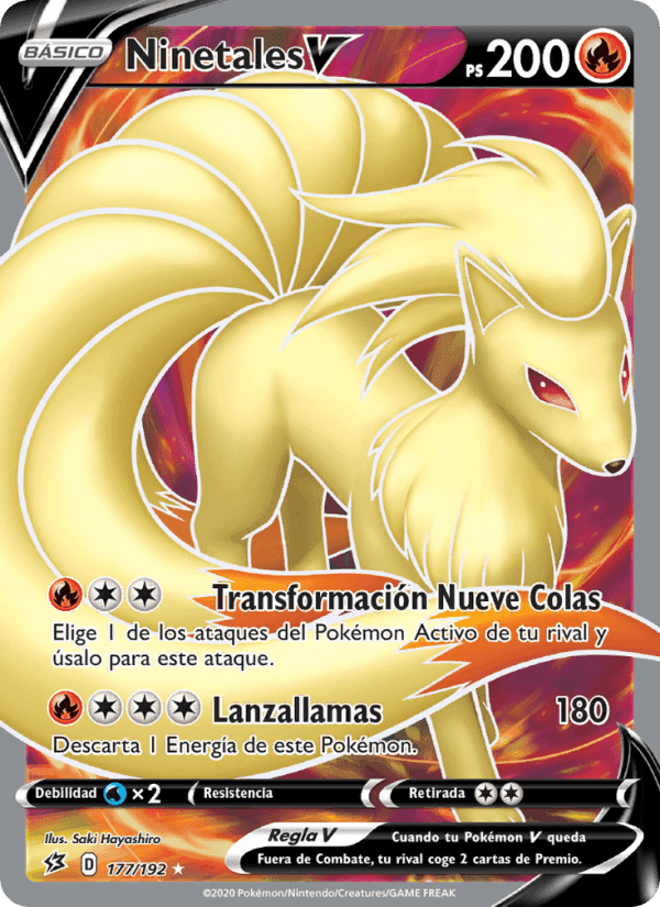 Ninetales V, carta 177 de Choque Rebelde