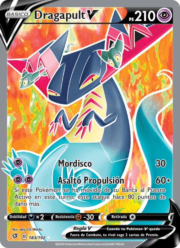 Dragapult V, card 183 from Choque Rebelde